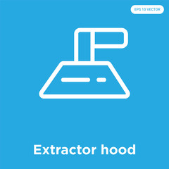 Extractor hood icon isolated on blue background