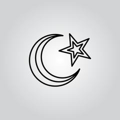 Islamic sign on white background