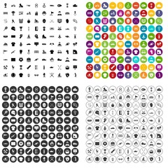 100 winner icons set vector in 4 variant for any web design isolated on white