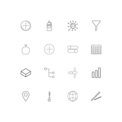 Education And Science linear thin icons set. Outlined simple vector icons