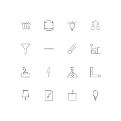 Education And Science linear thin icons set. Outlined simple vector icons