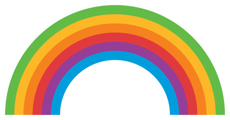 Obraz premium Rainbow icon multicolored ribbon