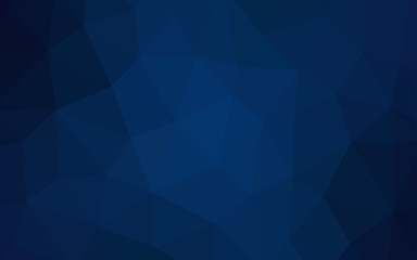 Obraz premium Dark BLUE vector gradient triangles pattern.