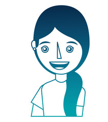 young woman avatar character vector illustration design