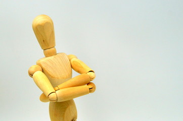 Wooden mannequin figure arms crossed - arrogant