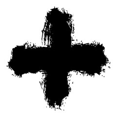 Brush stroke plus sign