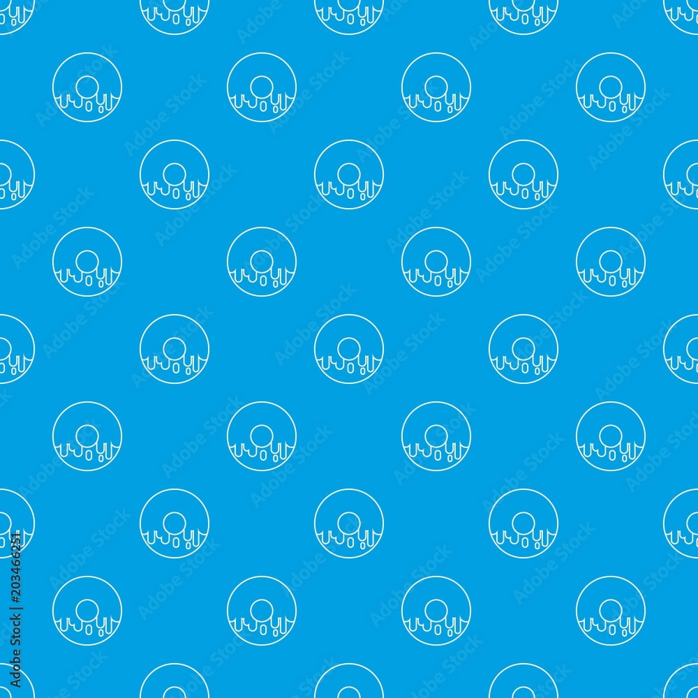 Poster donut pattern vector seamless blue repeat for any use