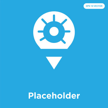Placeholder icon isolated on blue background