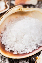 Coarse Sea Salt. Selective focus.