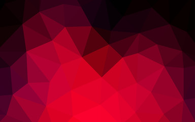 Dark Red vector gradient triangles pattern.