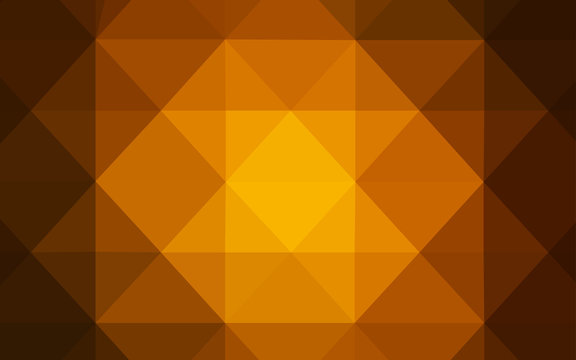 Dark Orange vector polygonal pattern.