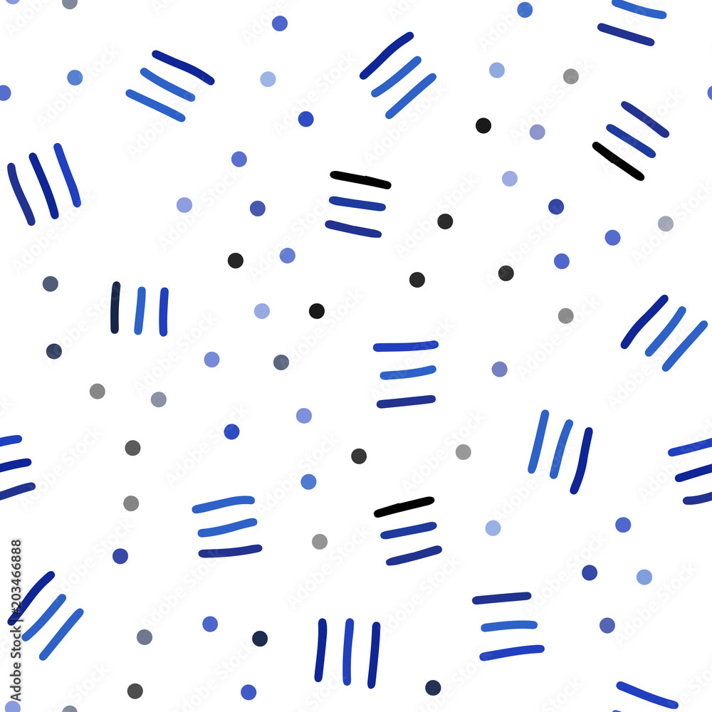 Poster light blue vector seamless texture with elements of lines.