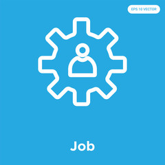 Job icon isolated on blue background