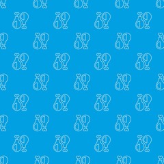 Chicken leg pattern vector seamless blue repeat for any use