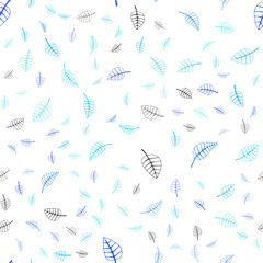 Light BLUE vector seamless  doodle bright template.