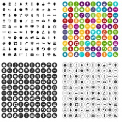 100 women health icons set vector in 4 variant for any web design isolated on white