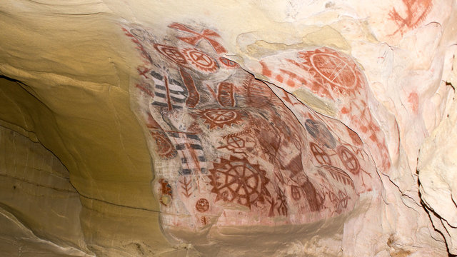 Chumash Indian Painted Cave detail 02