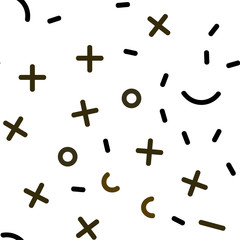 Light Orange vector seamless pattern with abstract lines.