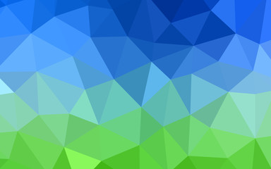Fototapeta na wymiar Light Blue, Green vector abstract polygonal pattern.