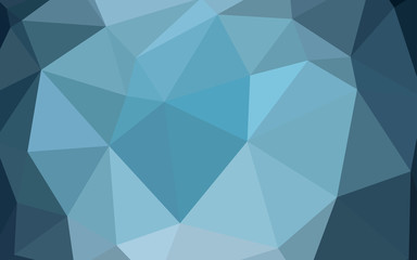 Dark BLUE vector abstract polygonal template.