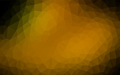 Dark Green, Yellow vector polygonal pattern.