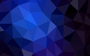 Obraz premium Dark BLUE vector polygonal background.
