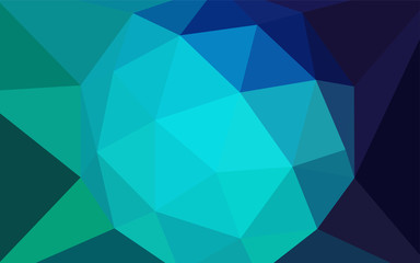 Light Blue, Green vector abstract polygonal background.