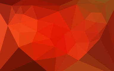 Light Red vector abstract mosaic pattern with a heart in a centre.