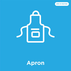 Apron icon isolated on blue background