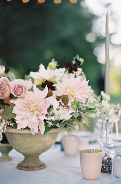 Bouquet on table