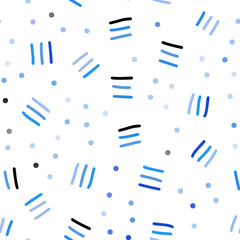 Light BLUE vector seamless layout with simple elements.