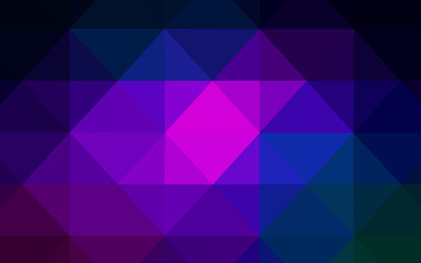 Dark Pink, Blue vector template with gradient triangles.