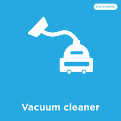 Vacuum cleaner icon isolated on blue background