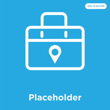 Placeholder icon isolated on blue background