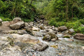 This Kuikhola/Kali Khola waterfalls is on the way to Old Silk Route after Rongli ,East Sikkim . Slow shutter speed is used.