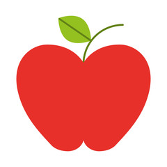 fresh apple organic fruit health vector illustration