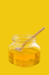 flower honey in glass jar