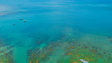 Naklejka na ściany i meble aerial view landscape of water Sea
