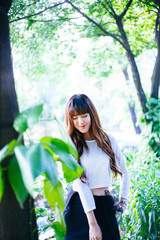 Beauty Girl In The Garden