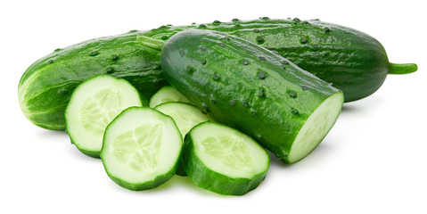 Cucumber isolated on a white