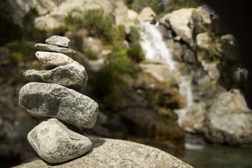 Rock cairn before the 