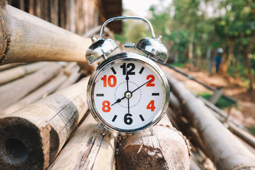 An Alarm Clock Set To 8 AM to Represent Time That People Going to Work