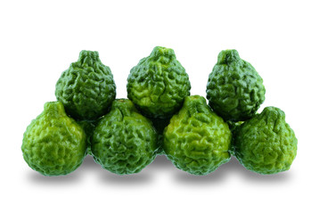 fresh bergamot fruit isolated on white background