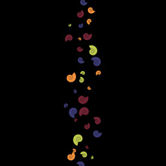 Festive Background with Colorful spirals. Trendy Pattern for Postcard, Print, Banner or Poster. Pretty spirals For Party Decoration, Wedding, Birthday or Anniversary Invitation. Vector