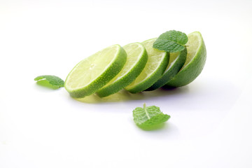 Tropical fresh and delicious lime objects