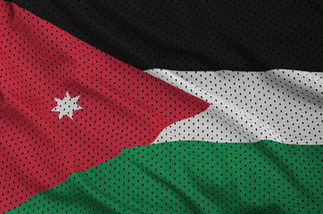 Jordan flag printed on a polyester nylon sportswear mesh fabric