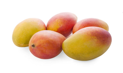 Juicy dessert mango isolated on white background