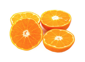 Orange slice isolated on white