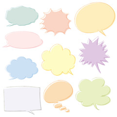 フリーハンド吹き出し・クレヨン・手書き風