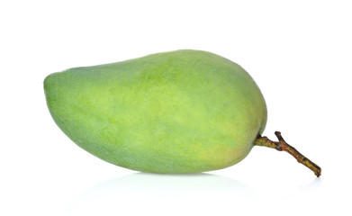 green mango fruit (Mangifera) isolated on white background